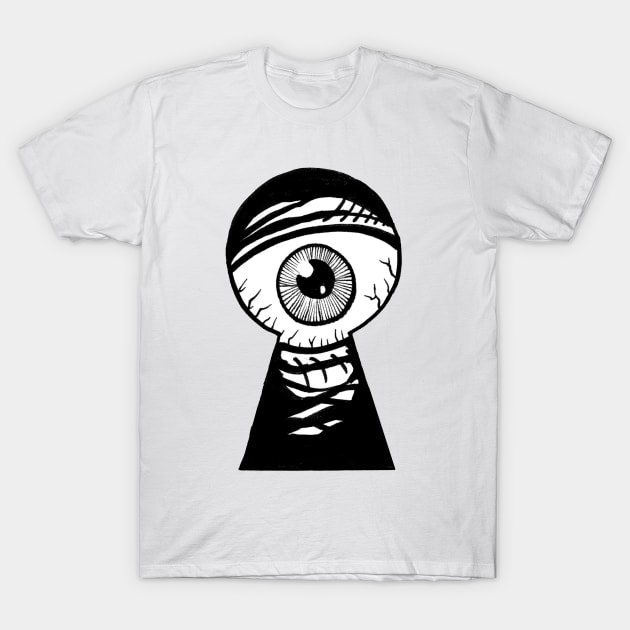 Black Keyhole T Shirt Short Sleeve