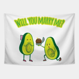 Will you marry me? - Funny Avocado Tapestry