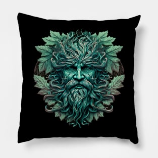 Jack Of The Wood Traditional Pagan Celtic Greenman Pillow