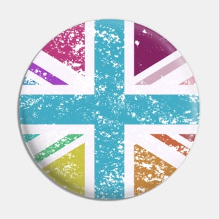 Distressed Union Flag Multicolored Pin