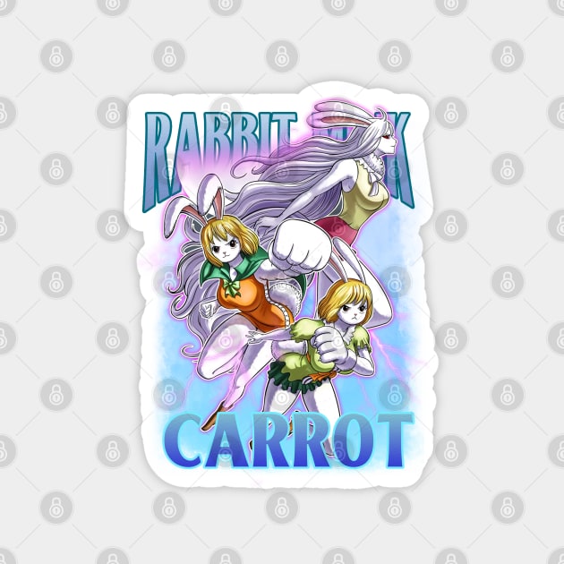 Bootleg Anime One Piece Carrot Magnet by clvndesign