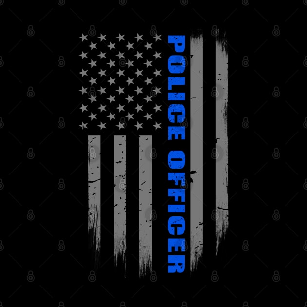 Thin Blue Line Flag Police Officer by bluelinemotivation