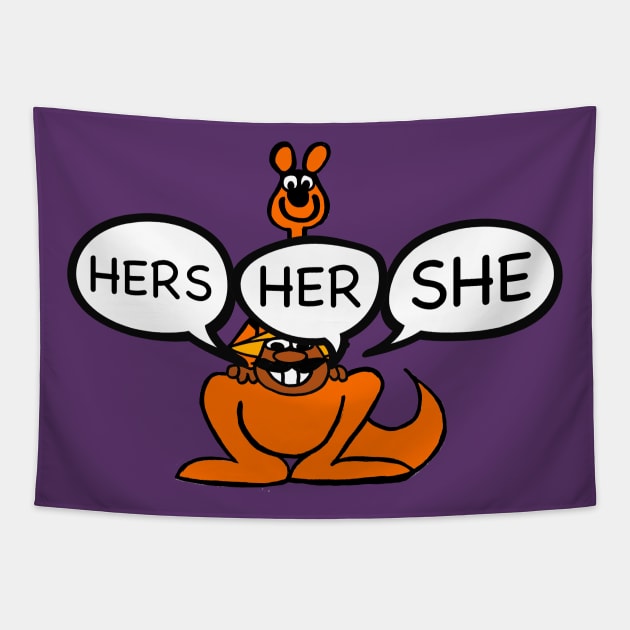 RXS Pronouns HER Tapestry by PopCultureShirts