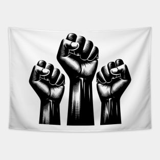 Black History Fists Tapestry