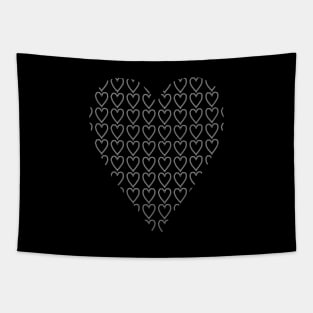 Heart Line Full of Hearts Valentines Day Tapestry