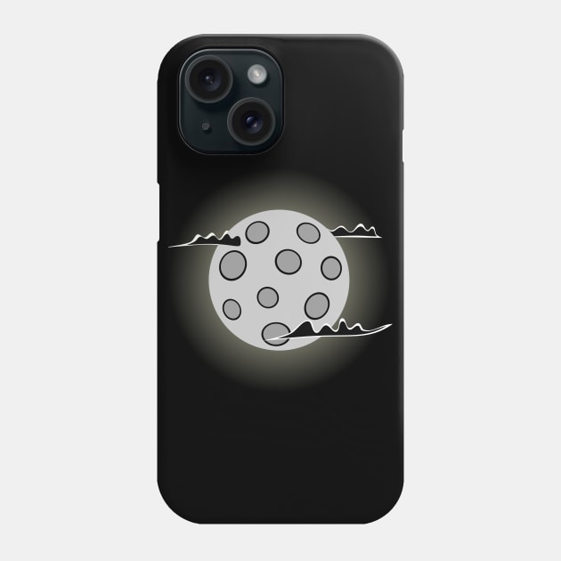 Glowing Moon in the Dark with Clouds Phone Case by Random Beauty