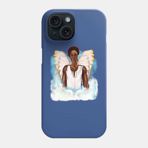 Afro angel - boy angel with curly Afro hair Phone Case by Artonmytee