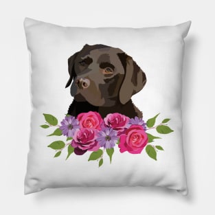 Chocolate Labrador Pillow