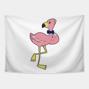 Flamingo as Gentleman with Tie Tapestry