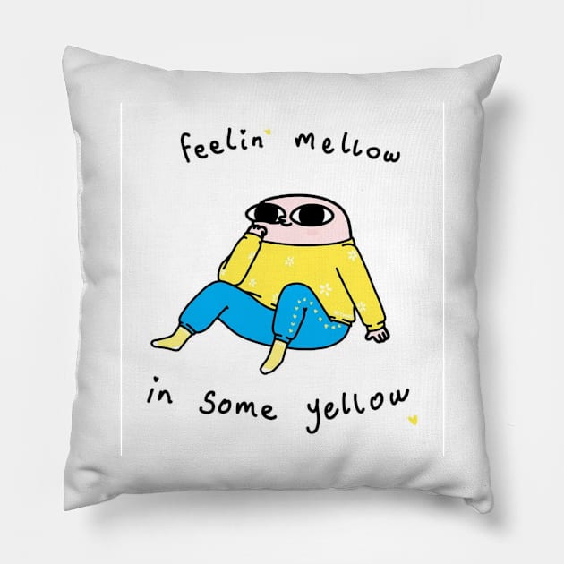 Yellow buddy Pillow by aleajsstuff