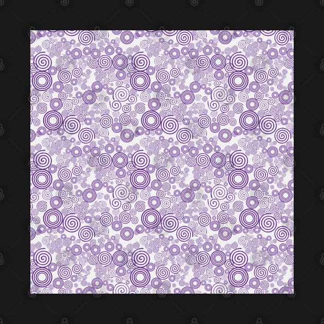 Trippy Purple and Gray Spiral Pattern by Design_Lawrence