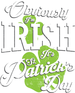 Obviously I'm Irish, St Patricks Day Party Retro Design Magnet