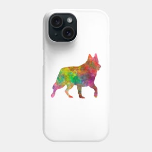 White Swiss Shepherd Dog in watercolor Phone Case