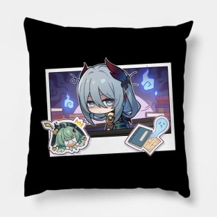 Honkai Star Rail Chibi Hanya Overworked Pillow