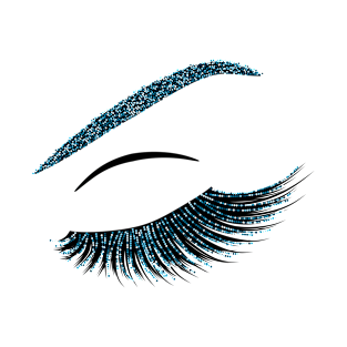 Lashes with blue glitter T-Shirt