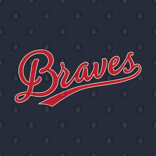 Atlanta Braves 4 by Buck Tee Originals by Buck Tee