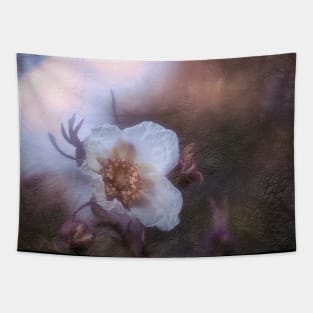 White flower in the night Tapestry