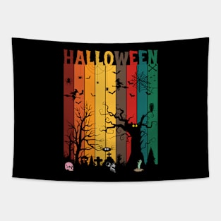 Halloween Colorful Night Tapestry