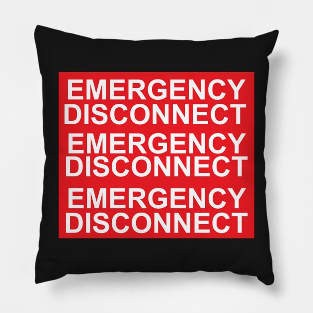 Emergency Disconnect Labels For Electrical Services Pillow by MVdirector