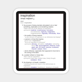 What is inspiration ? Magnet