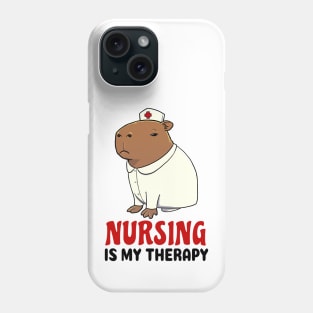 Nursing is my therapy Capybara Phone Case