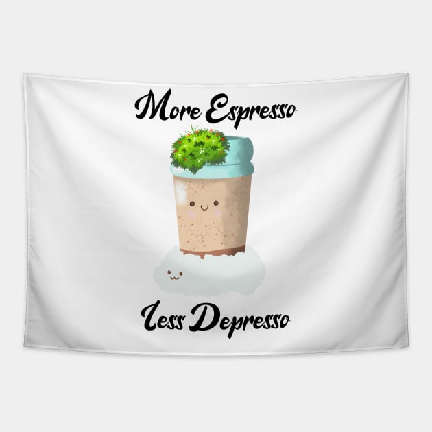 More espresso less depresso coffee lovers Tapestry by FlatDesktop