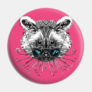 Cool Raccoon Color Pin