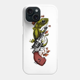 lizard and gun Phone Case