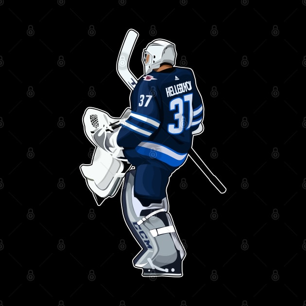 Connor Hellebuyck Goaltender by RunAndGow