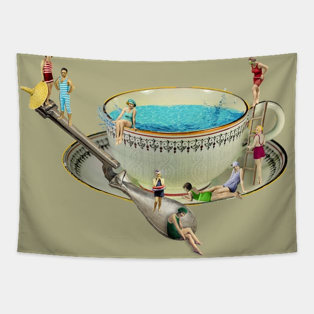 More Flappers on my tea cup Tapestry by PrivateVices