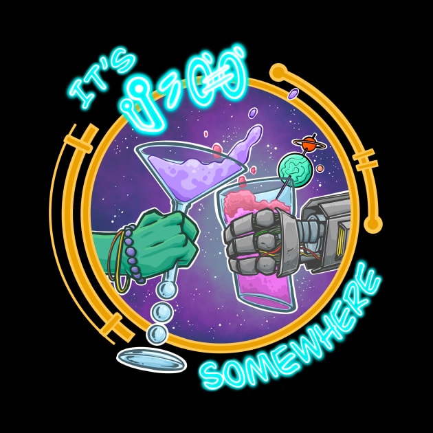 It’s 5:00 Somewhere in Space by Jon_Bon_art