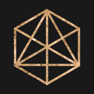 Gold Geometric Glyph Mandala Sigil Rune Sign Seal  -  445 T-Shirt