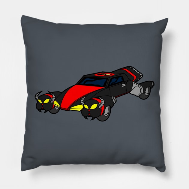 Dr Claws Madmobile Pillow by RobotGhost