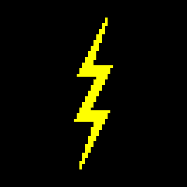 Pixel Lightning Bolt by EvilTees