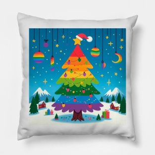 Christmas pride tree Pillow