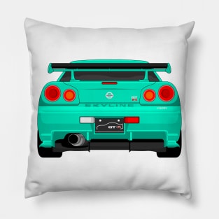 GTR R34 TURQUIOSE Pillow