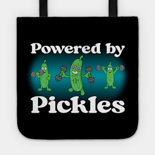Powered By Pickles Funny Exercising Cucumbers Tote
