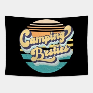 Camping Besties Retro Camping Lover Camper Best Friends Gift Tapestry