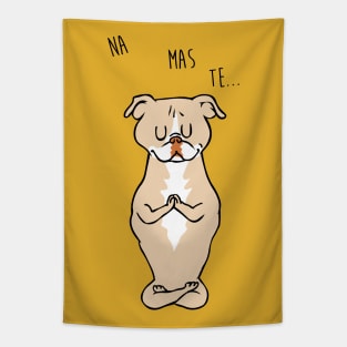 NAMASTE American Pit Bull Terrier Tapestry