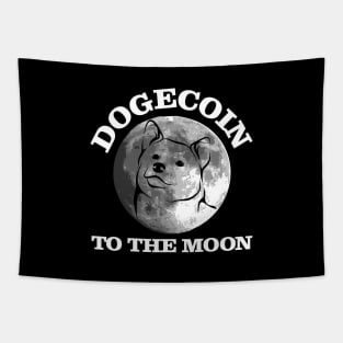 dogecoin to the moon funny crypto quote gift Tapestry