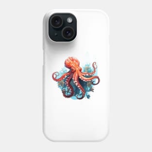 Orange Octopus Phone Case