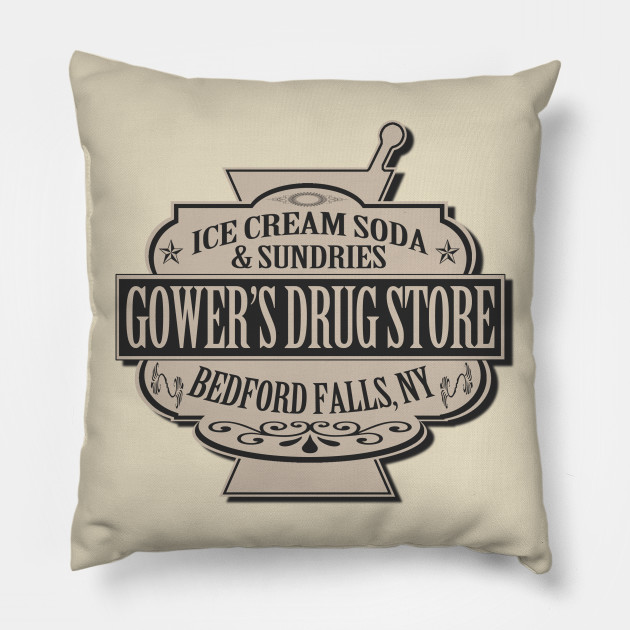 Gower's Drug Store - Its A Wonderful Life - Pillow | TeePublic