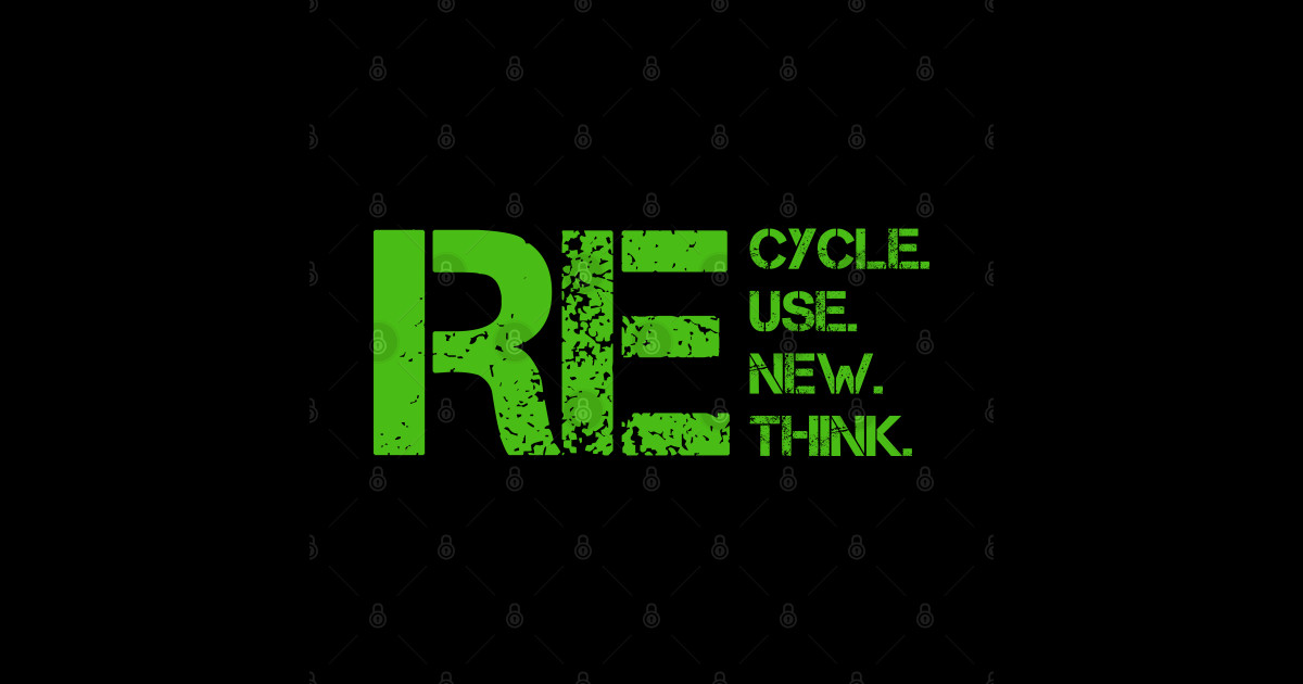 Reduce Reuse Recycle Rethink World Environment Day Gift - Reduce Reuse ...