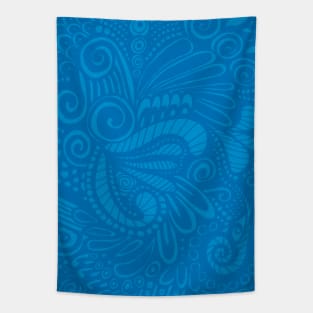 Ocean Blue Tiki Parrot Tapestry