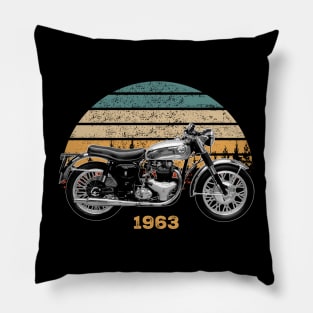 Rocket Gold Star 1963 Vintage Motorcycle Design Pillow