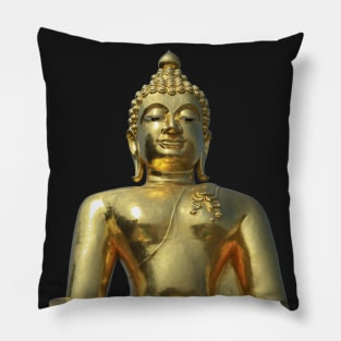 Buddhism Meditation Golden Buddha Yoga Spiritual Statue Pillow