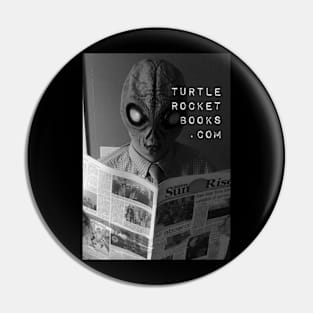 Turtle Rocket Books alien Pin