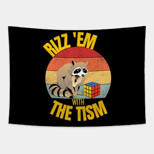 Rizz 'Em With The Tism Classic Shirt For Kids Tapestry