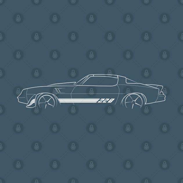 1980 Chevy Camaro Z28 - profile stencil, white by mal_photography