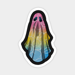 Pansexual Pride Flowery Ghost Magnet